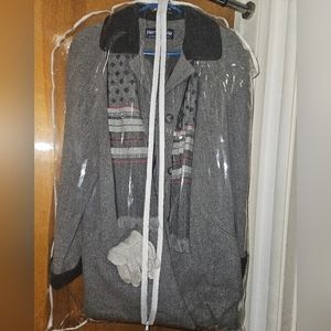 Grey and Black wool coat